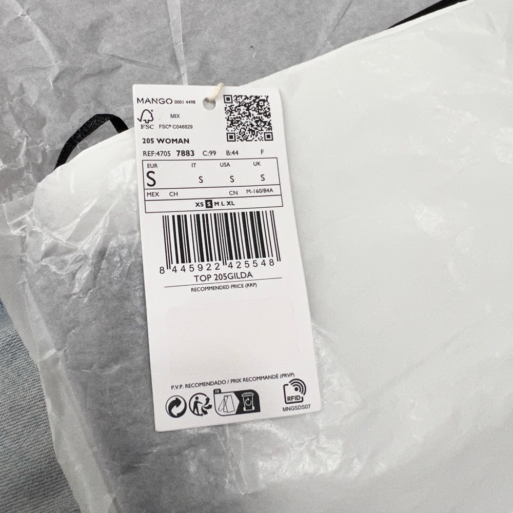 NWT MANGO Corset style top SIZE S - Picture 9 of 9